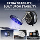 【Upgraded】Rechargeable Magnetic Phone Holder, 360° Rotatable, Adjustable, Foldable, with Strong Magnetic and Enhanced Adhesive Suction for Car Use. Compatible with Iphone and Android Phones. No Noise