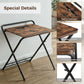 IRONCK Folding Desk for Small Spaces,Folding TV Tray Table, Industrial Snack Table for Eating at Couch,24.8 Inch Foldable Computer Table with 3-Level Adjustable Height & Tablet Slot, Space Saving, Writing Work Table for Home Office, Bedroom, Outdoor Patio