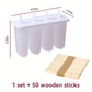 Popsicle Mold with Lid - Complete DIY Ice Cream & Sorbet Set for Home & Kids - Easy to Use Kitchen Gadgets for Homemade Desserts