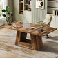 LITTLE TREE Farmhouse Computer Desk, 63-Inch Large Office Desk Workstation, Simple Style Executive Desk Study Table with Sturdy Base, Wooden Writing Desk for Home Office
