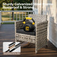 【Mother'S Day Gift】Ovios 4-Piece Patio Furniture Set, Outdoor Wicker Furniture with Coffee Table Glass Top Included, Modern Rattan Chairs Conversation Set, Outdoor Seating, Weather-Resistant, for Porch, Garden, Lawn