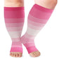 Open Toe plus Size Compression Socks for Women & Men 15-20 Mmhg Toeless Wide Calf Support Knee High Socks - Medical Grade Graduated Compression for Edema Varicose Veins Circulation Relief Comfortable Breathable Stockings