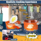 Ultimate King Size Pretend Play Kitchen Set for Kids - 45PCS with Realistic Cooking Stove, Play Sink, Sound & Light Effects, and Fun Kitchen Accessories