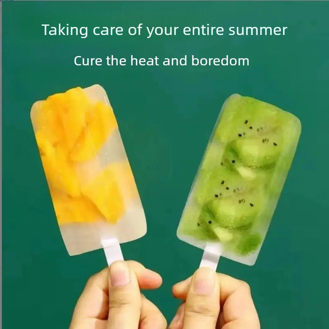 Popsicle Mold with Lid - Complete DIY Ice Cream & Sorbet Set for Home & Kids - Easy to Use Kitchen Gadgets for Homemade Desserts