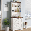 Sedeta 2-Drawer Lockable Wood File Cabinet with Adjustable Storage Shelf, Farmhouse Look Home Office Furniture
