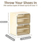 Hard Plastic Folding Stackable Shoe Box Organizer (4 Tiers)