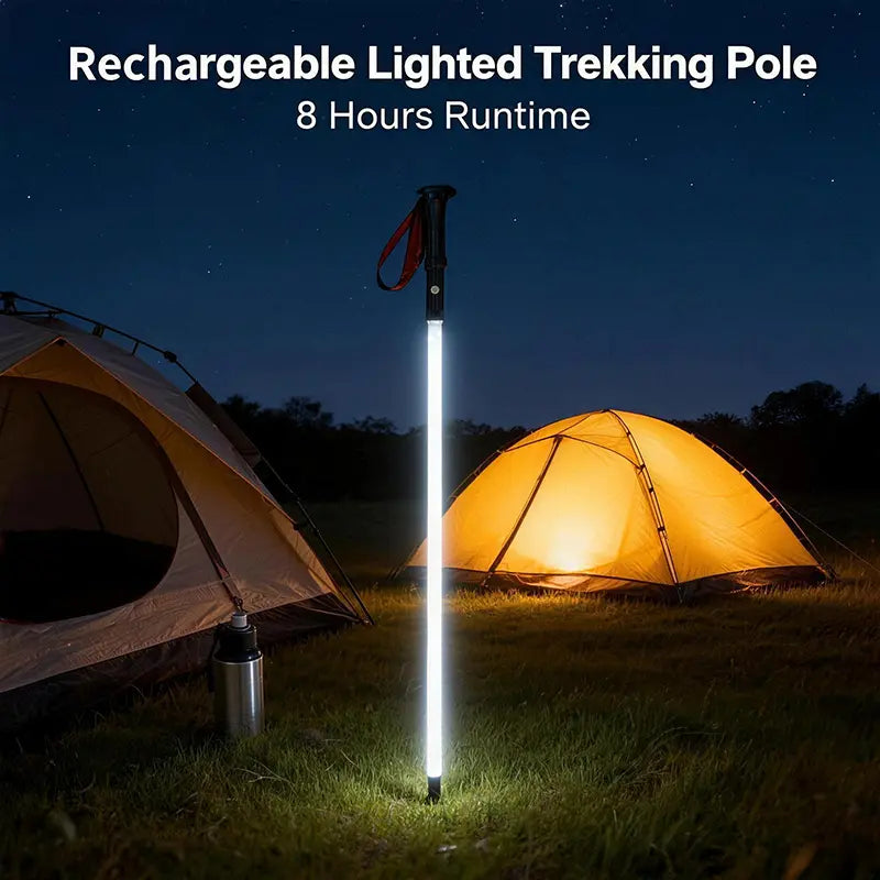 Professional Laser Saber Style LED Illuminated Walking Sticks | Waterproof, Ultra-Light, Rechargeable for Safe Hiking, Camping, and Outdoor Exploration Your Reliable Companion in the Dark