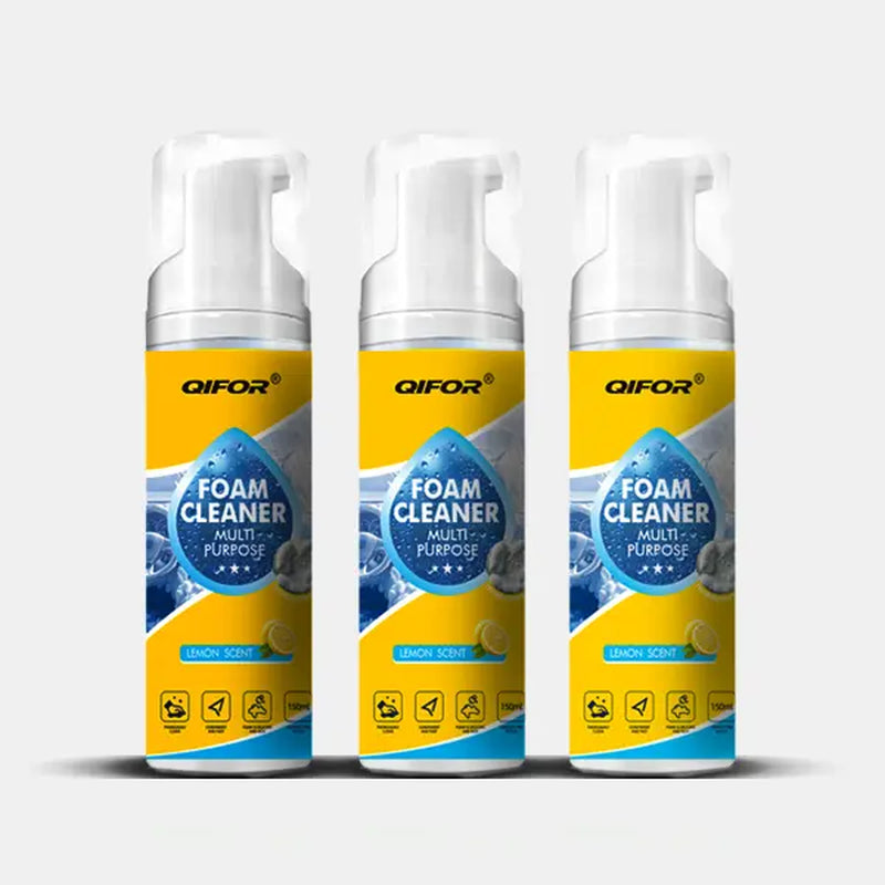 Stop Scrubbing! QIFOR Pro Foam Cleaner: Deep Stain Removal for Car Interior & Home Furniture. Safe on Plastic, Fabric & Upholstery