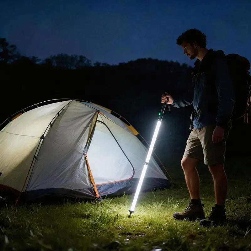 Professional Laser Saber Style LED Illuminated Walking Sticks | Waterproof, Ultra-Light, Rechargeable for Safe Hiking, Camping, and Outdoor Exploration Your Reliable Companion in the Dark