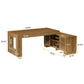 Tribesigns 63-Inch L Shaped Desk for Home Office with Storage Cabinets and Shelves, Modern Executive Computer Workstation