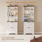 Sedeta 2-Drawer Lockable Wood File Cabinet with Adjustable Storage Shelf, Farmhouse Look Home Office Furniture