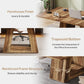 LITTLE TREE Farmhouse Computer Desk, 63-Inch Large Office Desk Workstation, Simple Style Executive Desk Study Table with Sturdy Base, Wooden Writing Desk for Home Office