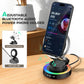 Wireless Speaker Phone Stand with BT Speaker Power Bank RGB Light Foldable for All Phones Bluetooth 5.3 Technology Adjustable Stand Vibrant Ambient Lighting Perfect Gift Choice