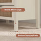 HOMMPA Nightstand with Charging Station, Boho Bedside Table with USB Ports, Large Rattan Night Stand with 3 Drawers, Modern Side Table End Table with Open Shelf for Bedroom, Cream
