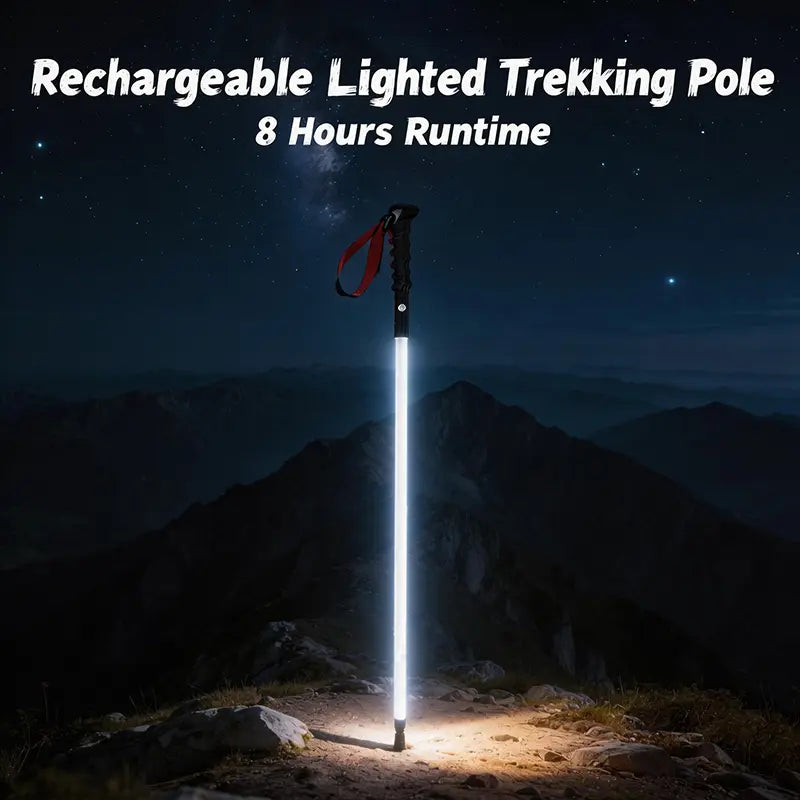 Professional Laser Saber Style LED Illuminated Walking Sticks | Waterproof, Ultra-Light, Rechargeable for Safe Hiking, Camping, and Outdoor Exploration Your Reliable Companion in the Dark
