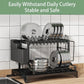 2 Tier Large Dish Drying Rack,Drying Rack with Automatic Drainboard,Rustproof Dish Drainer with Removable Utensil Holder, Cups Holder