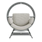 LHBCRAFT Rattan Wicker Egg Chair-330Lbs Weight Capacity, Egg Basket Lounge Chair with 4 Cushions, Oversized Indoor and Outdoor Lounger Chair for Patio & Living Room, Steel Fram,Christmas Gift
