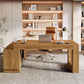 Tribesigns 63-Inch L Shaped Desk for Home Office with Storage Cabinets and Shelves, Modern Executive Computer Workstation