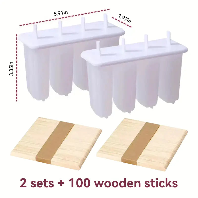 Popsicle Mold with Lid - Complete DIY Ice Cream & Sorbet Set for Home & Kids - Easy to Use Kitchen Gadgets for Homemade Desserts