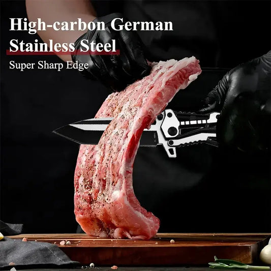 Portable Home Kitchen Chef'S Knife, Sharp Camping Knife, Suitable for Outdoor Camping Barbecue, Home Kitchen Use, the Best Gift for Thanksgiving and Christmas!