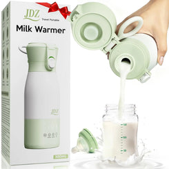 16000Mah Rechargeable Baby Bottle Warmer | 3-5 Mins Fast Heating Baby-Safe | 17Oz with Timer & Temp Control for Travel, Breast Milk, Formula