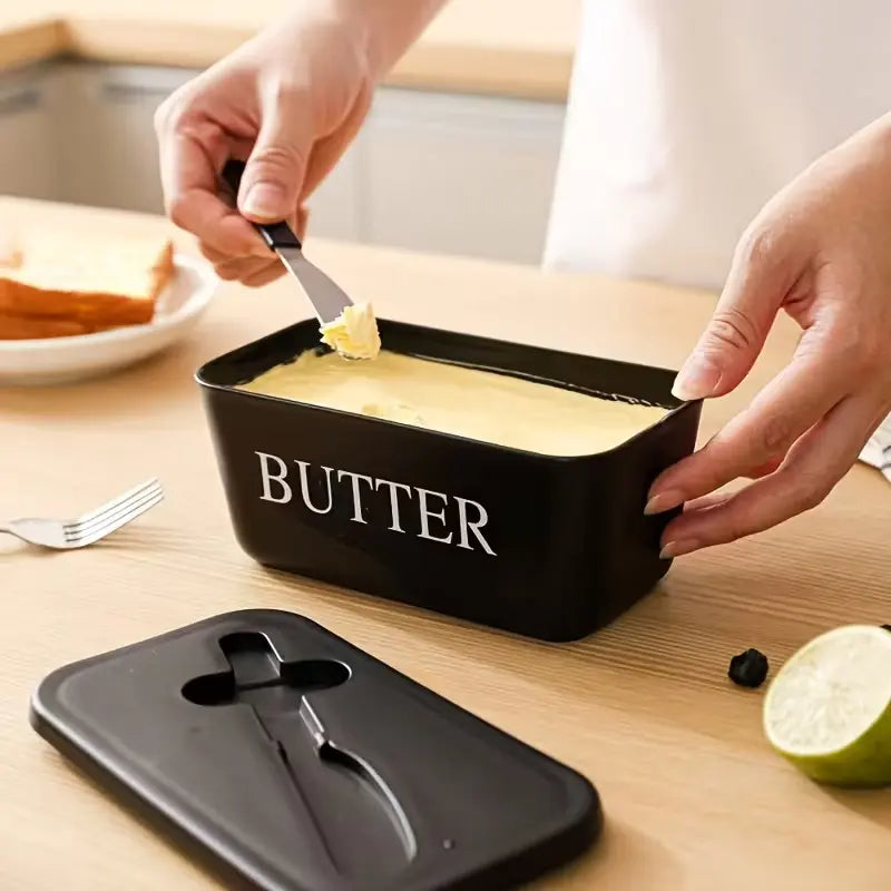 Elegant Butter Box Set with Lid, Easy Clean Butter Storage Container, Refrigerator Safe, Dishwasher Safe, Ideal for Home, Weddings, Camping, Food Storage Container