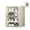 Hard Plastic Folding Stackable Shoe Box Organizer (4 Tiers)