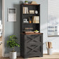 Sedeta 2-Drawer Lockable Wood File Cabinet with Adjustable Storage Shelf, Farmhouse Look Home Office Furniture