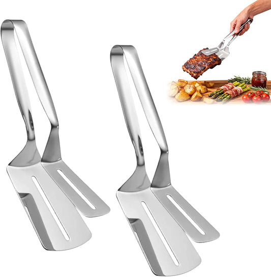 Elevate Your Grilling Game with the Long Handle Stainless Steel Grill Clamp – Perfect for Steak, Fish & Bread!
