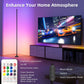 Rroetxi RGBIC Corner Floor Lamp – Minimalist Style with App & Remote Control, Stepless Dimming, Timer & Music Sync Modes, Perfect for Living Rooms, Bedrooms, Game Rooms & Party Decor